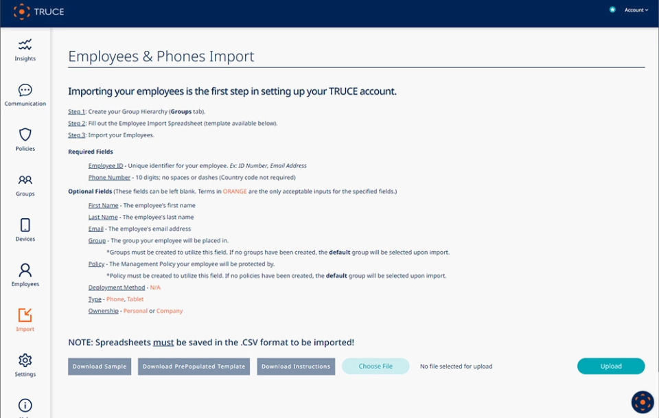 TRUCE Software screenshot