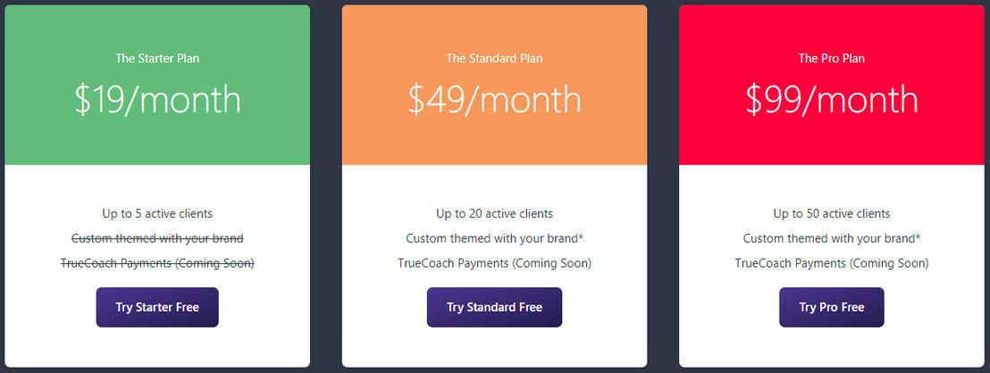 TrueCoach pricing 1