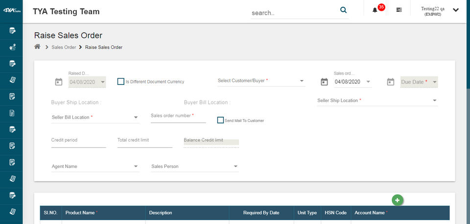 TYASuite Sales Order Management screenshot 2