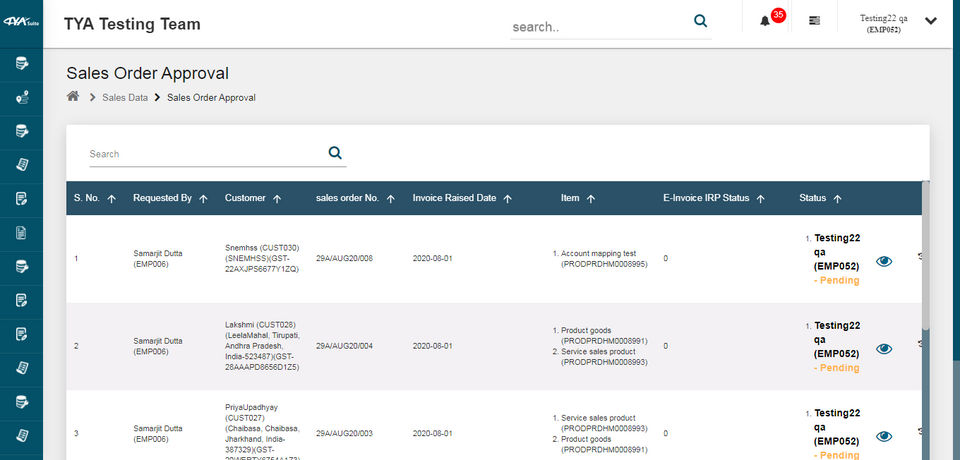 TYASuite Sales Order Management screenshot 1