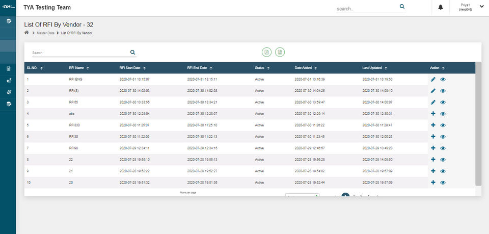 TYASuite Vendor Management Software screenshot 3