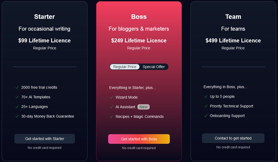 Typehero AI pricing 1