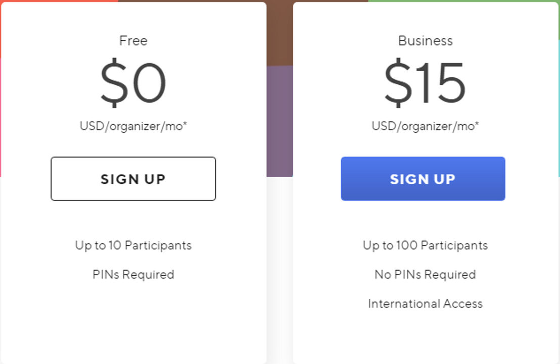 UberConference pricing 2
