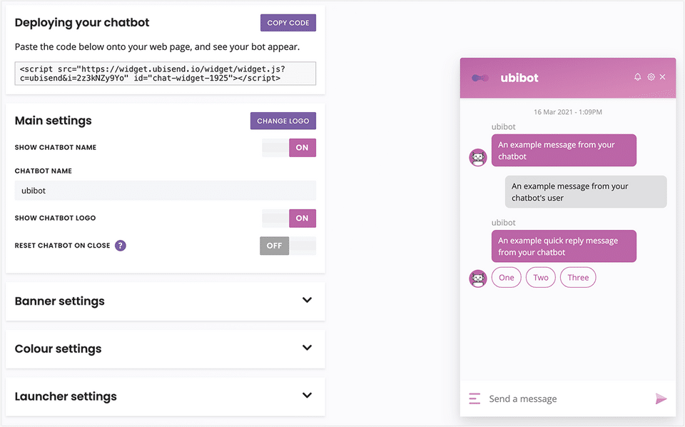 ubisend screenshot 3
