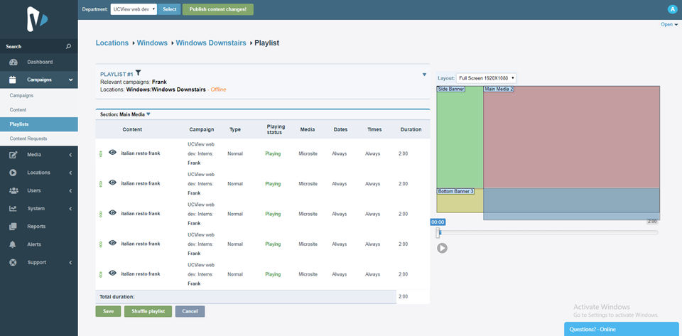 UCView Digital Signage Software screenshot 1