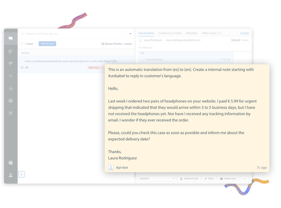 Unbabel screenshot 2