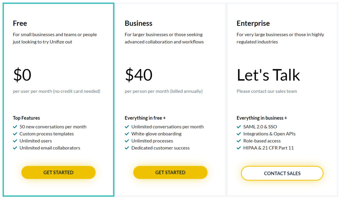 Unifize screenshot 1