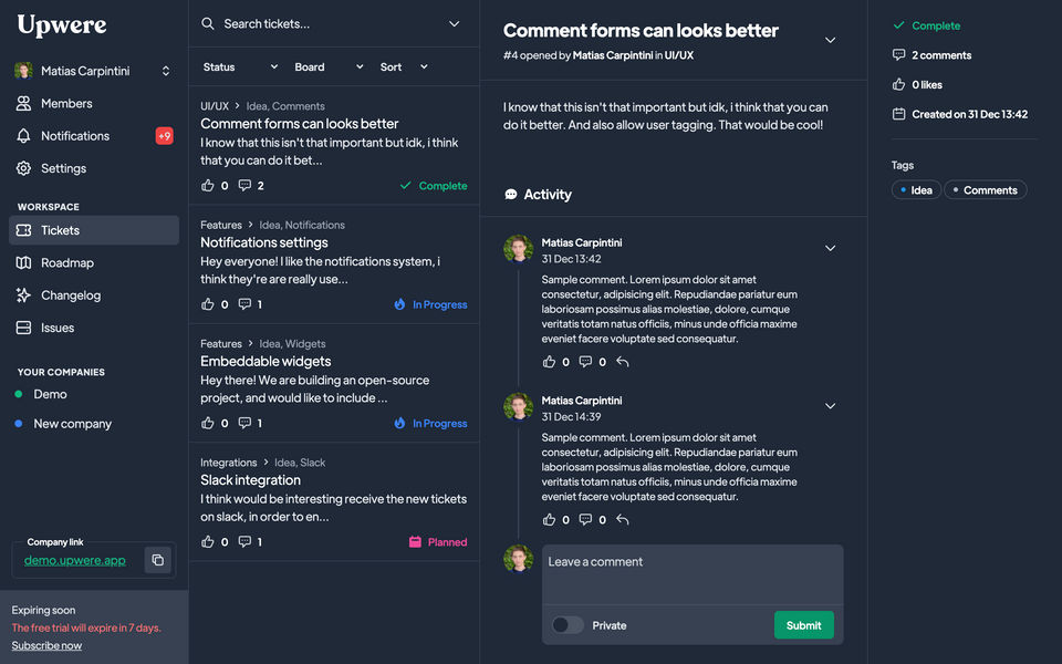 Upwere screenshot 1