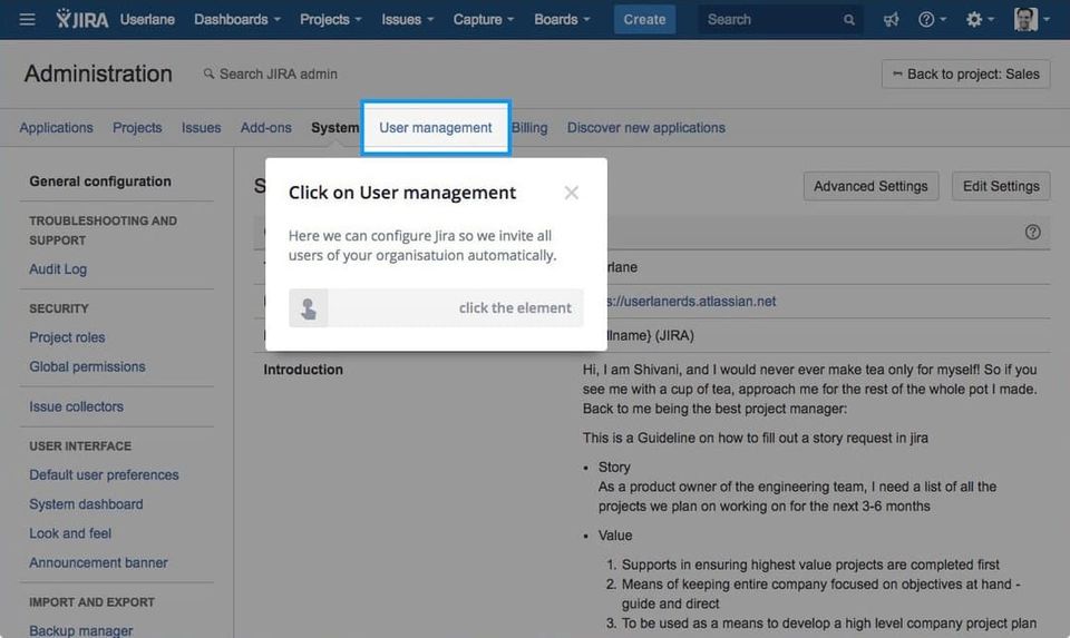 Userlane screenshot 3
