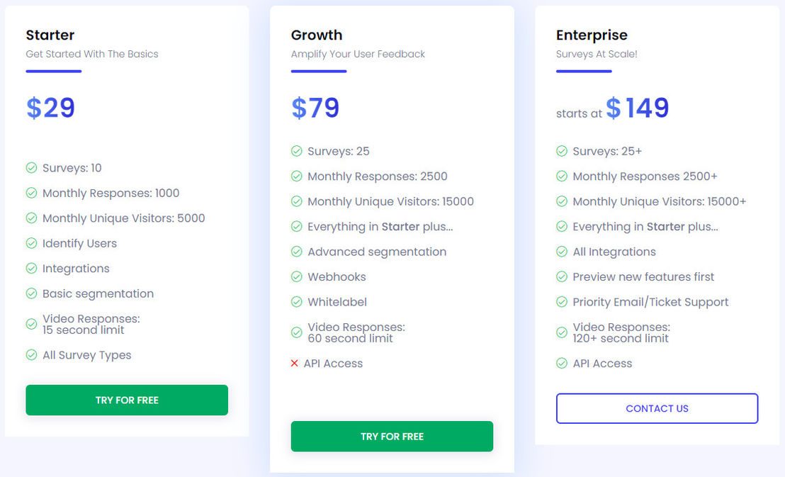 Userveys pricing 1