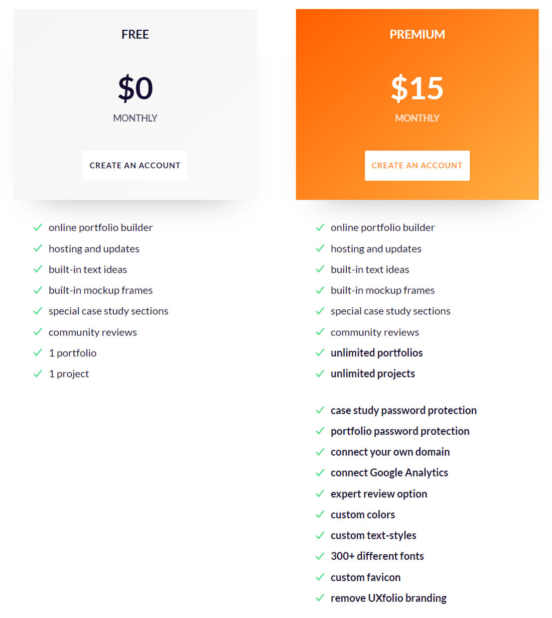 Uxfolio screenshot 2