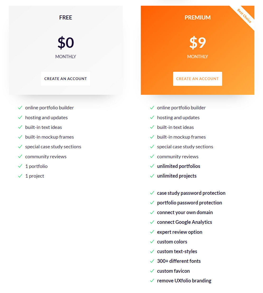 Uxfolio screenshot 1