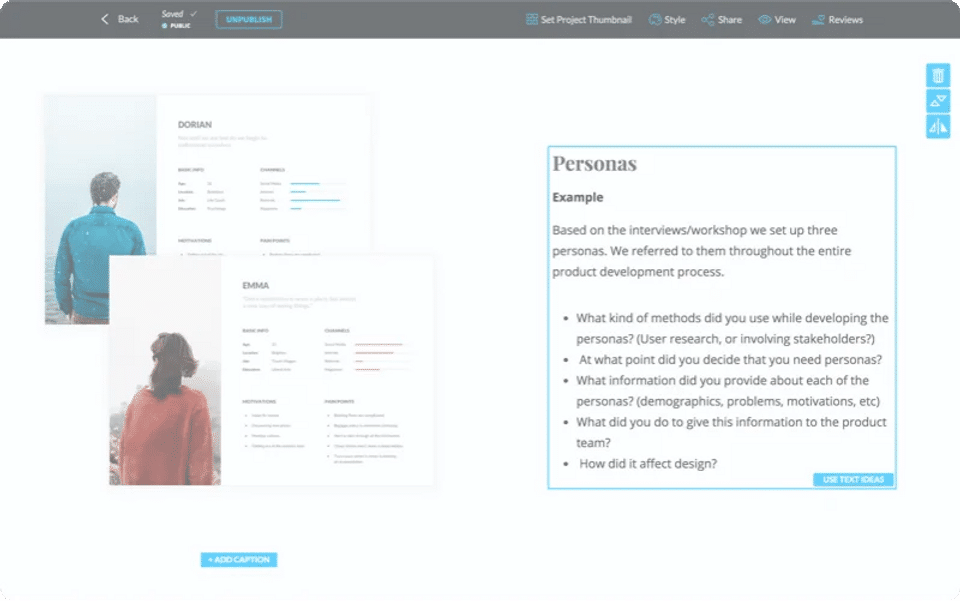 Uxfolio screenshot 3