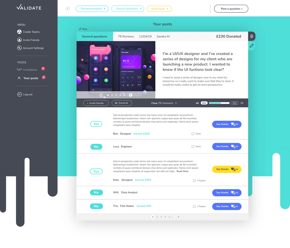 Validate screenshot 1