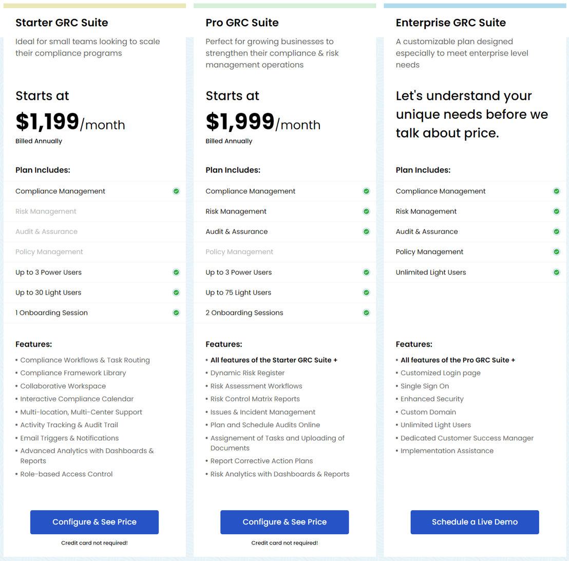 VComply pricing 1