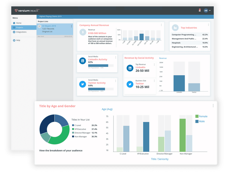 Versium REACH screenshot