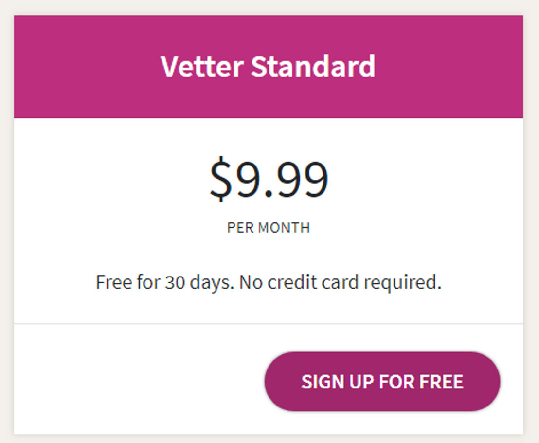 Vetter pricing 1