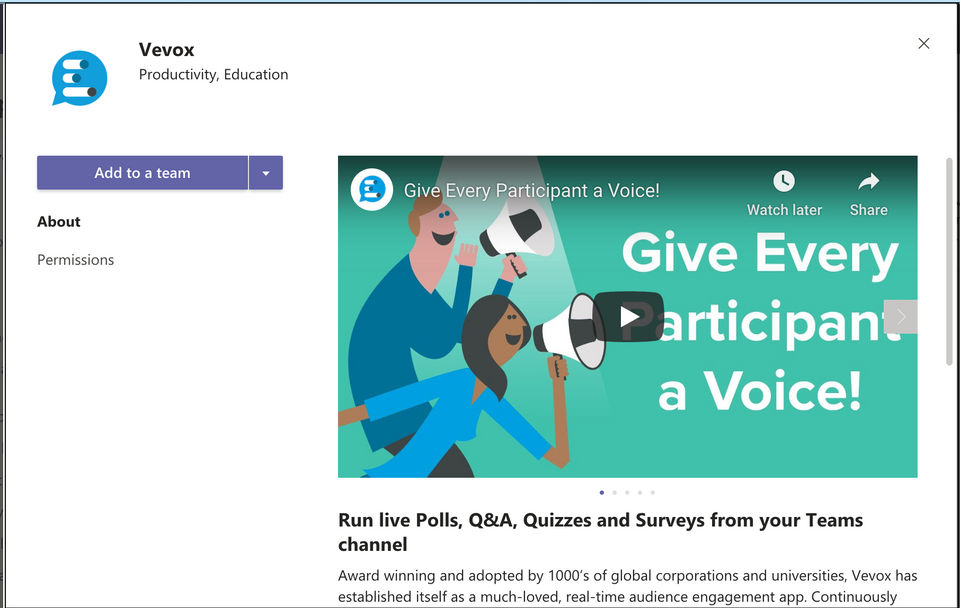 Vevox screenshot 2