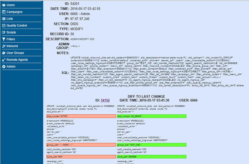 VICIdial screenshot 2