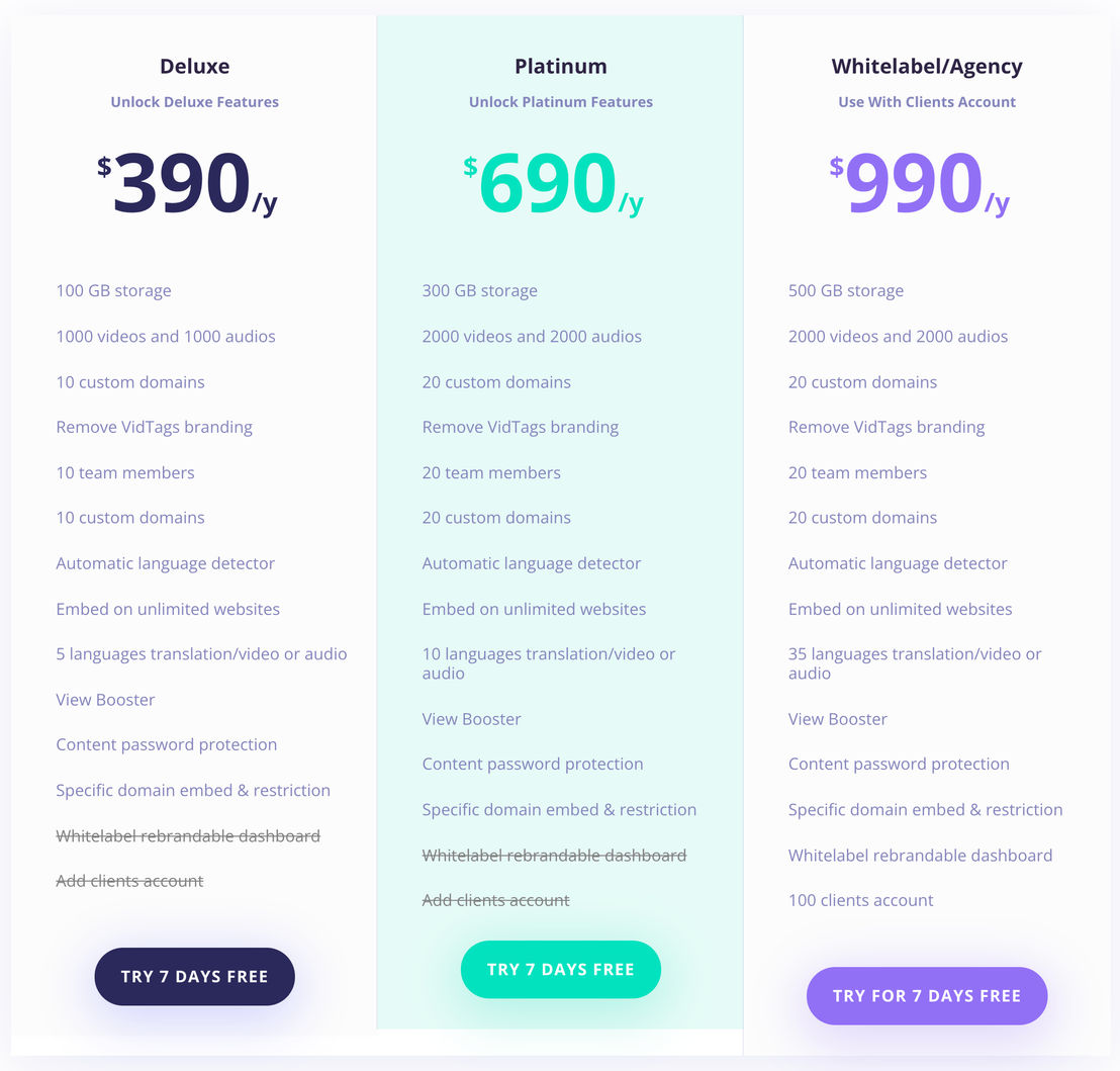 VidTags pricing