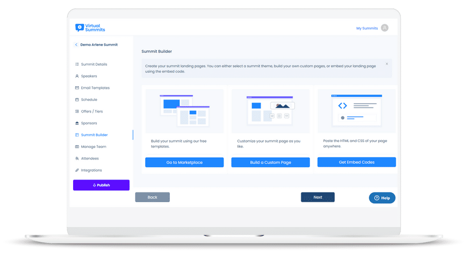 Virtual Summits Software screenshot