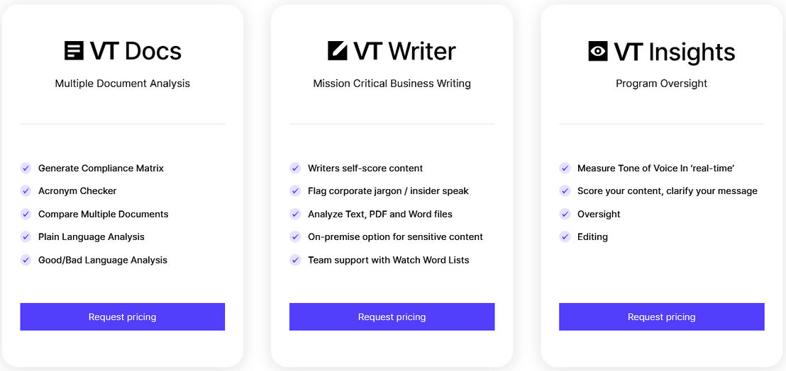 VisibleThread pricing 1