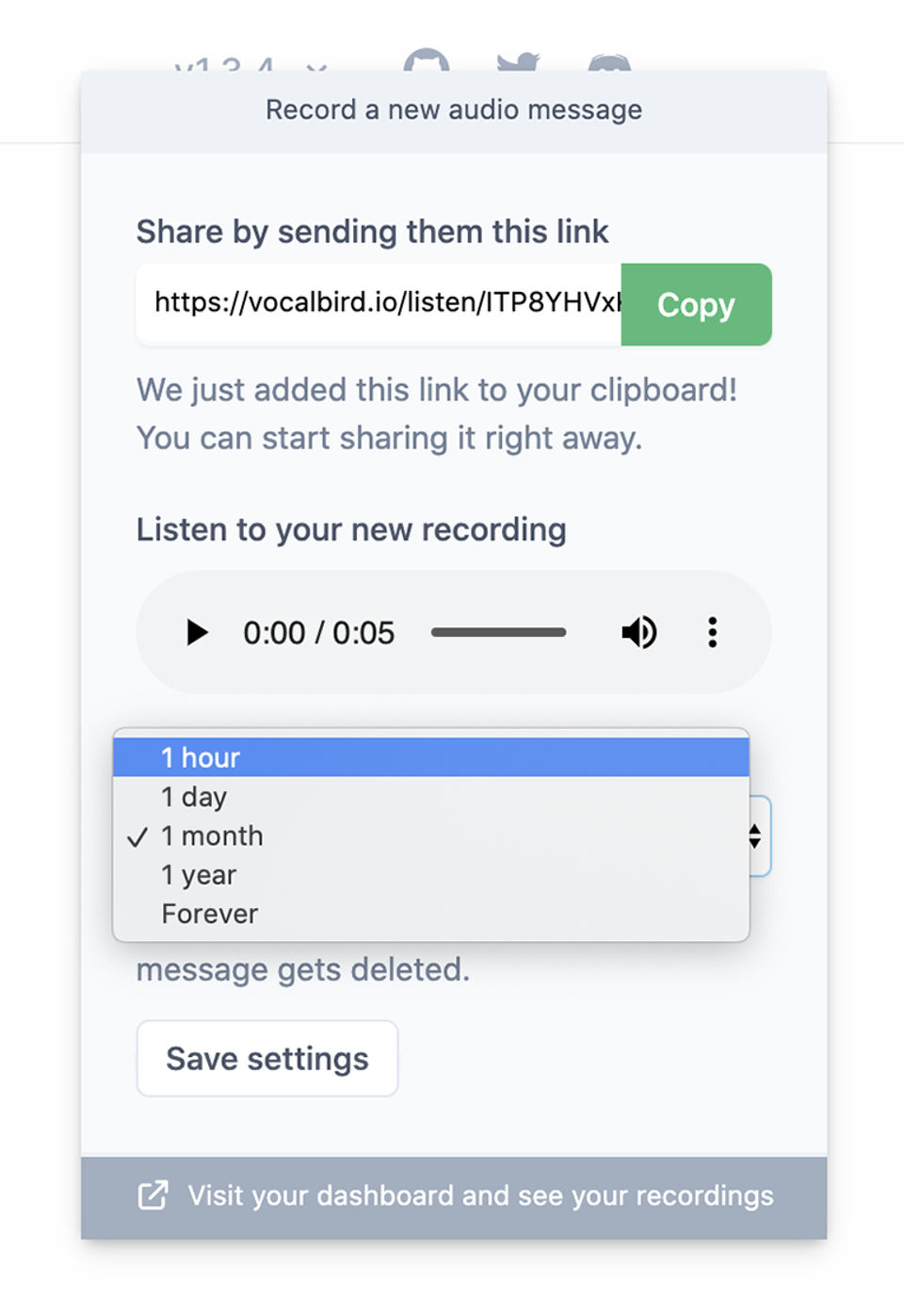 VocalBird screenshot