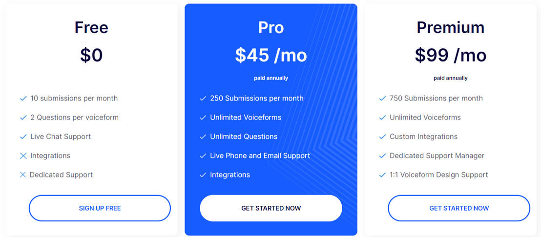 Voiceform screenshot 1
