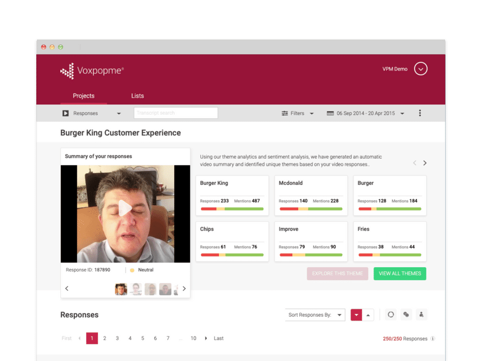 Voxpopme screenshot 2