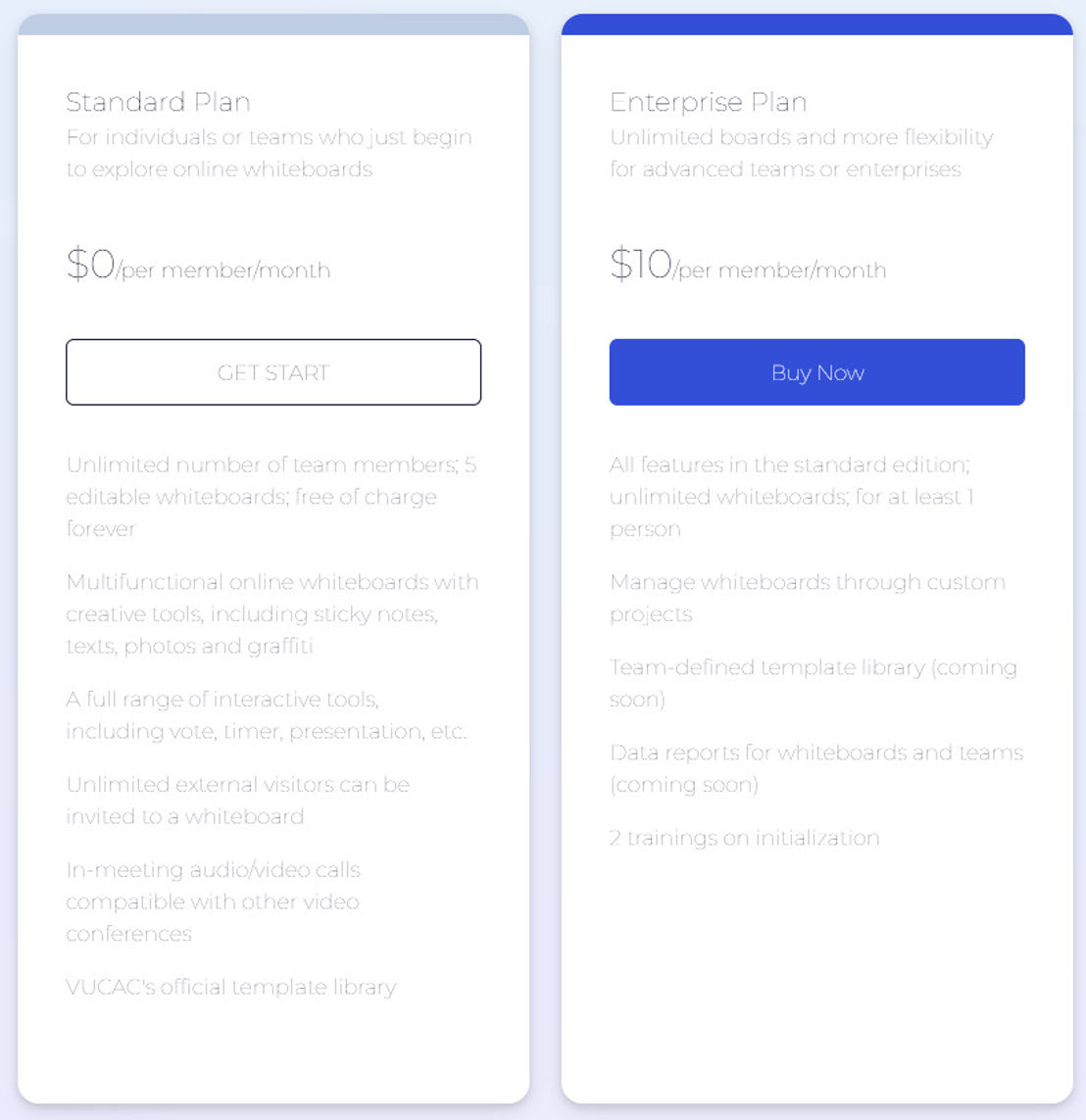 Vucac pricing 1
