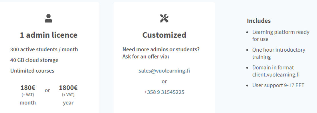 Vuolearning pricing 1