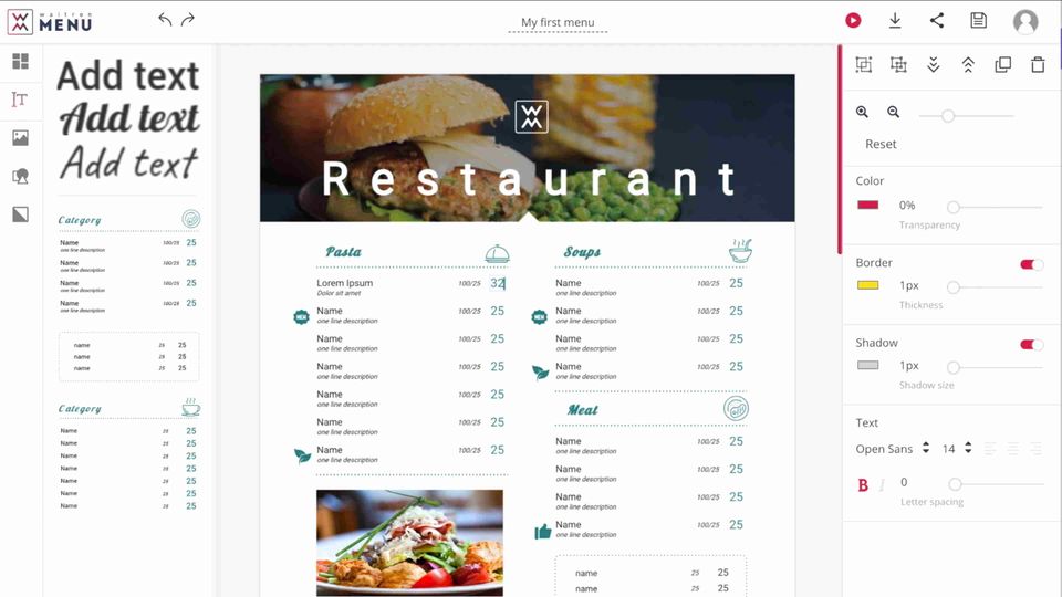 Waitron.Menu screenshot 1