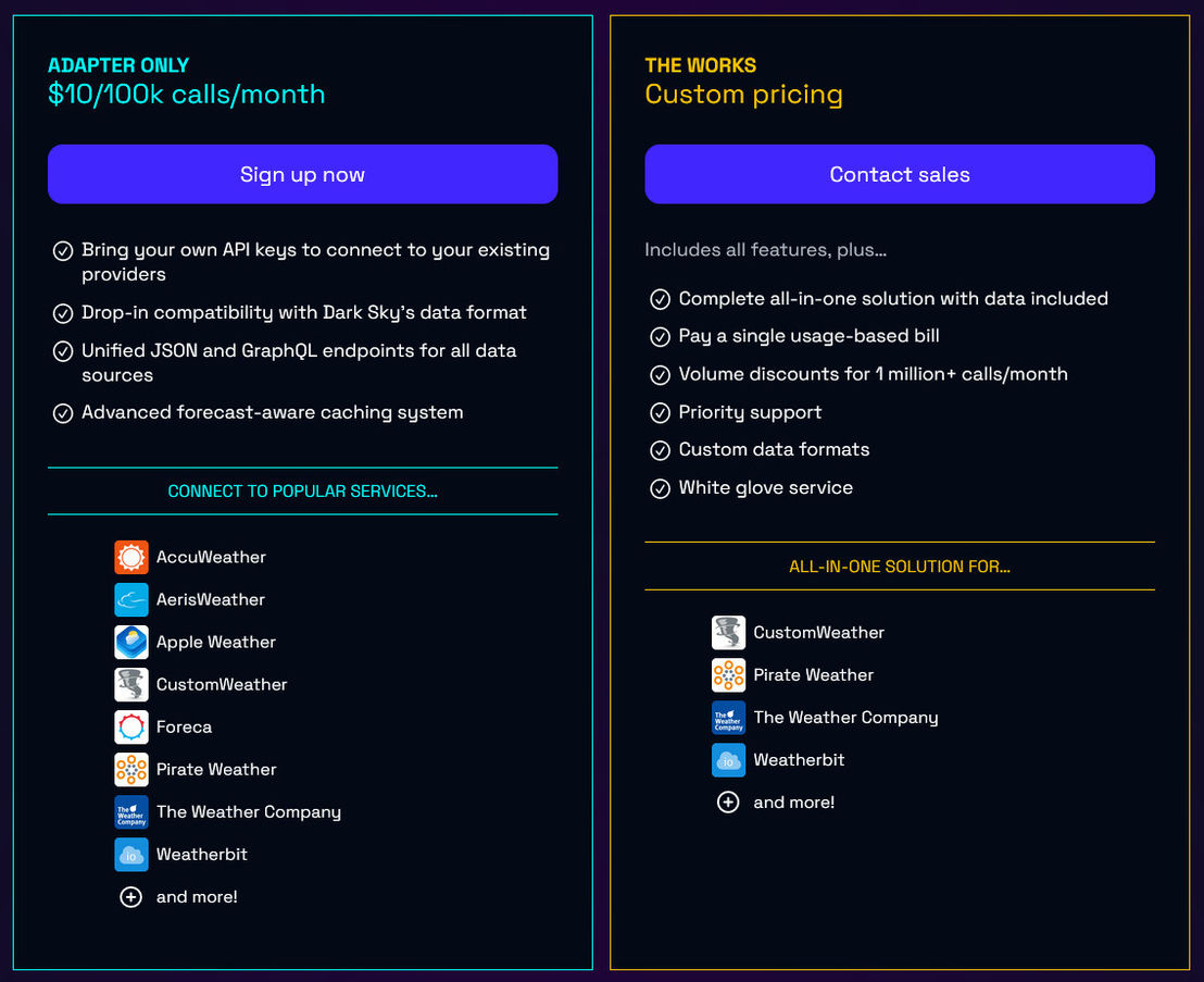 Weather Machine pricing 1