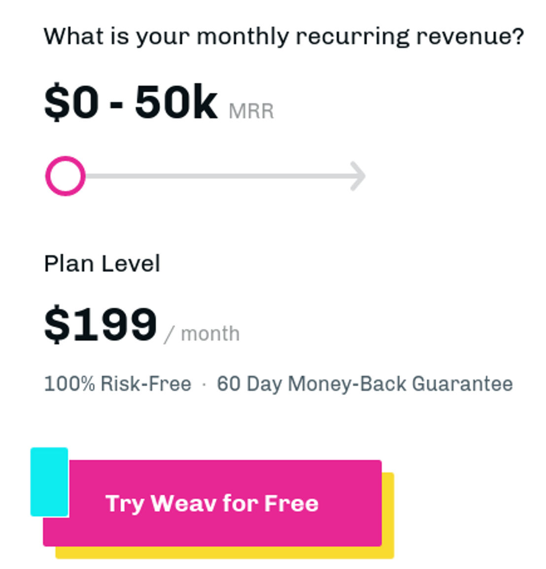 Weav pricing 1