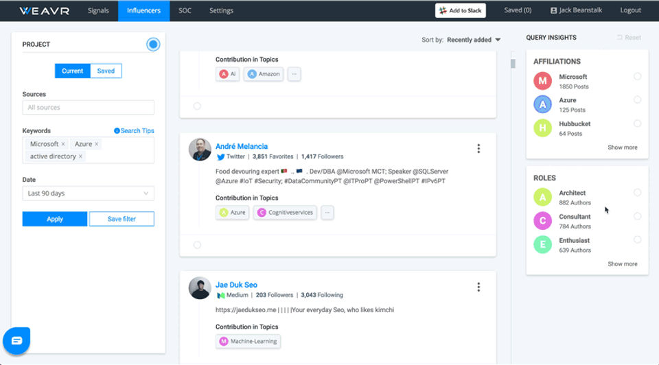 Weavr screenshot 1