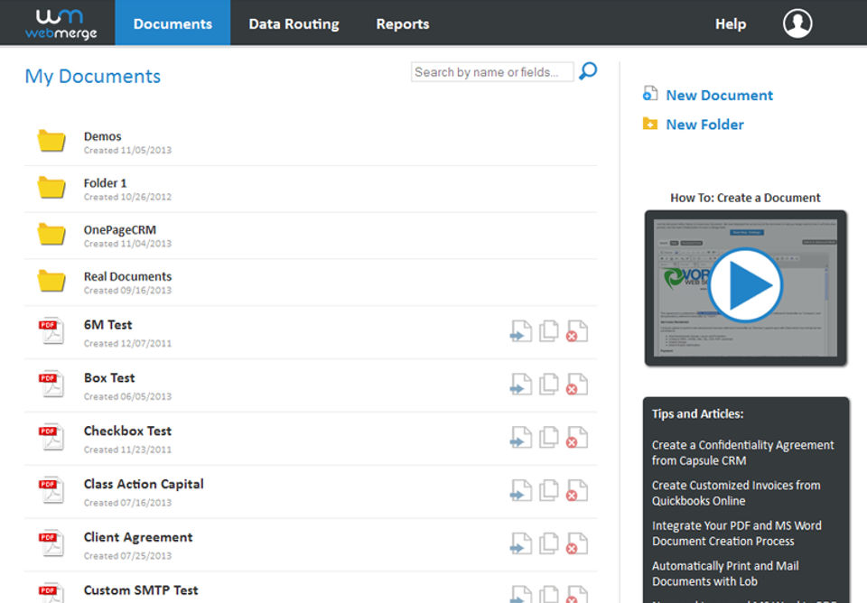 WebMerge screenshot 3