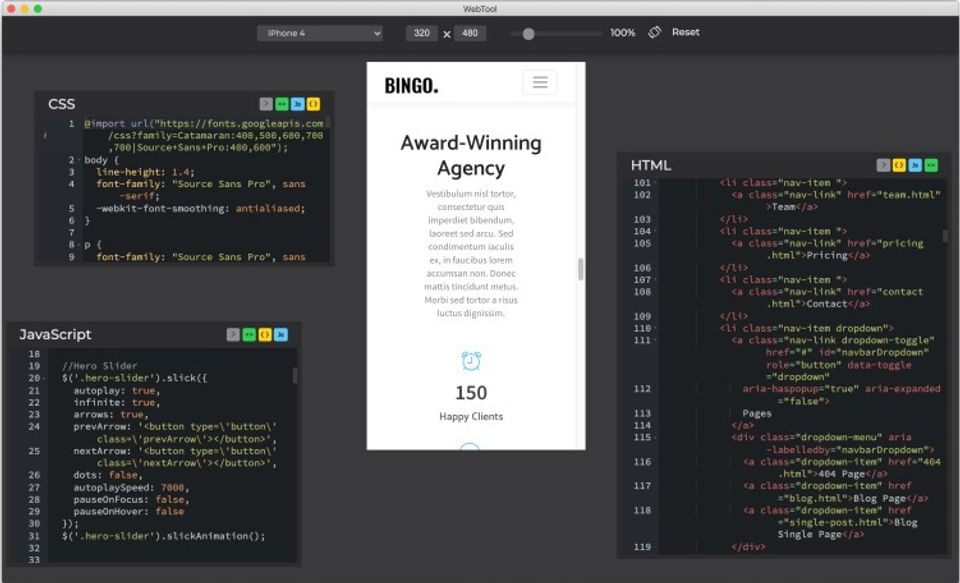 WebTool screenshot 2