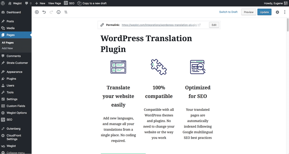 Weglot screenshot 3