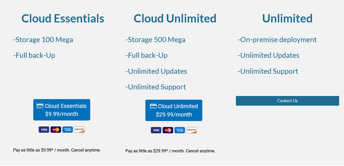 WeLIMS pricing 1