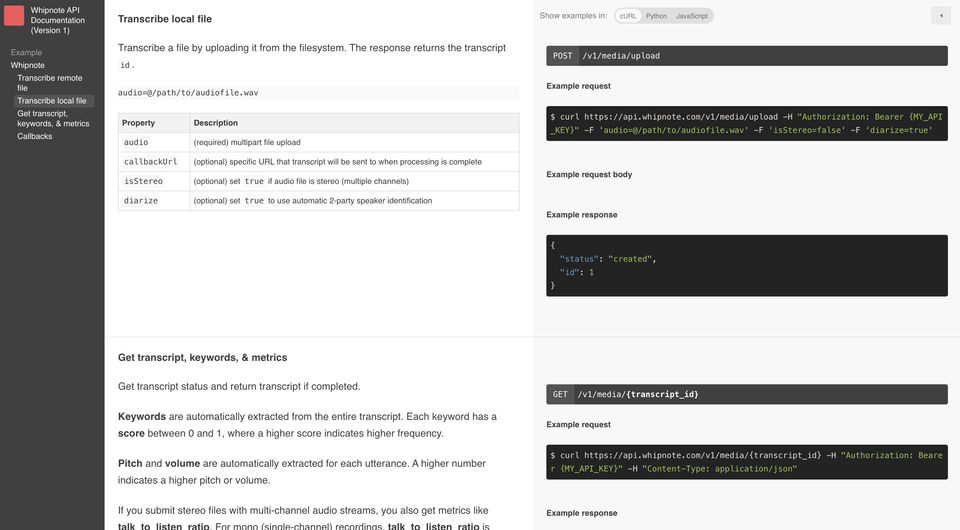 Whipnote screenshot 2