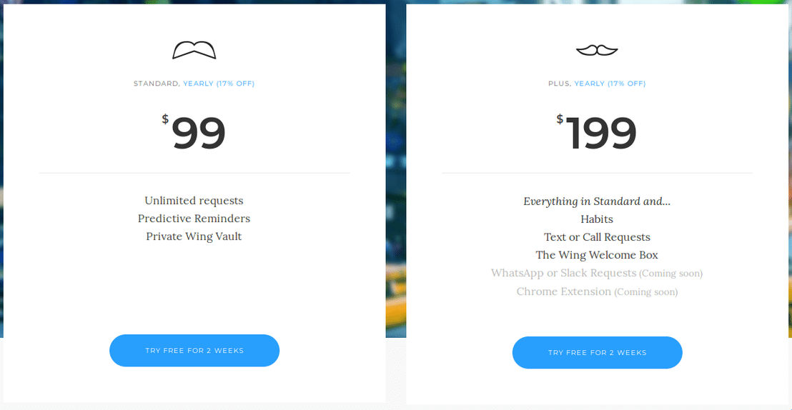 Wing pricing 1