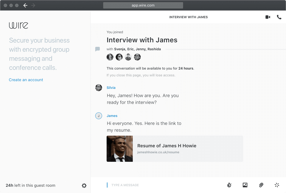 Wire screenshot 1