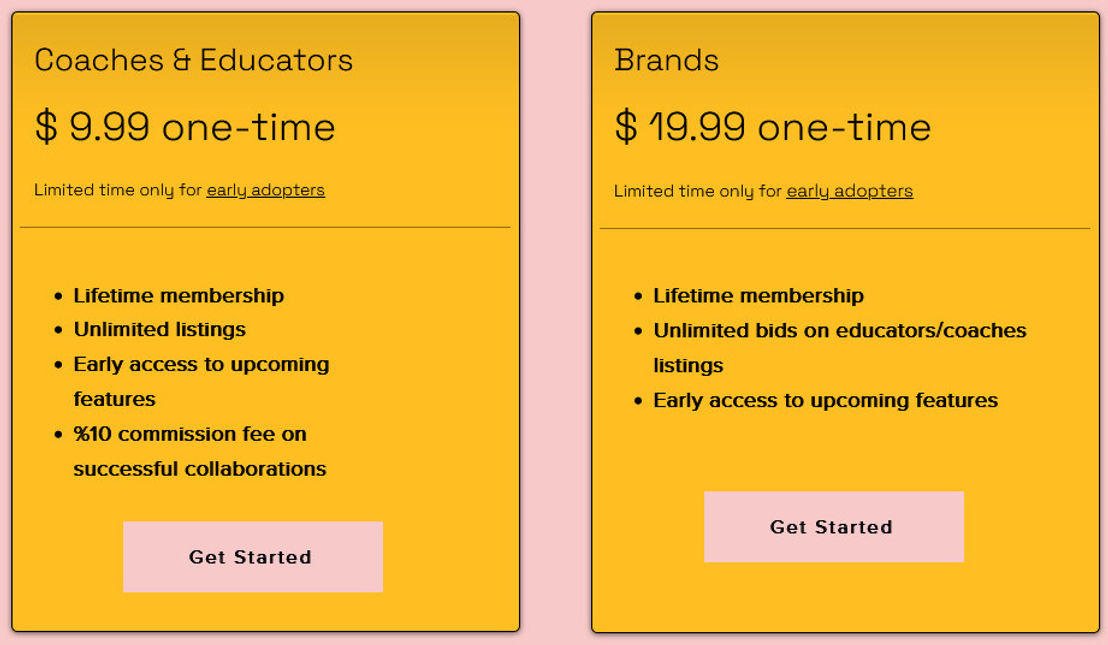 WiseSponsor pricing 1