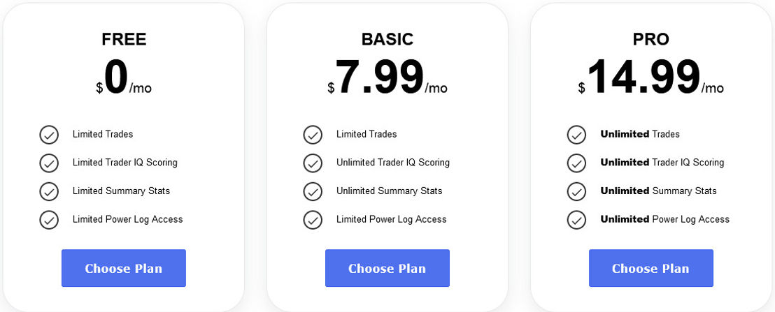 Wise Tradr pricing 1