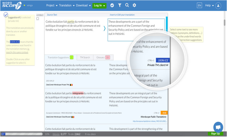 Wordscope screenshot 2