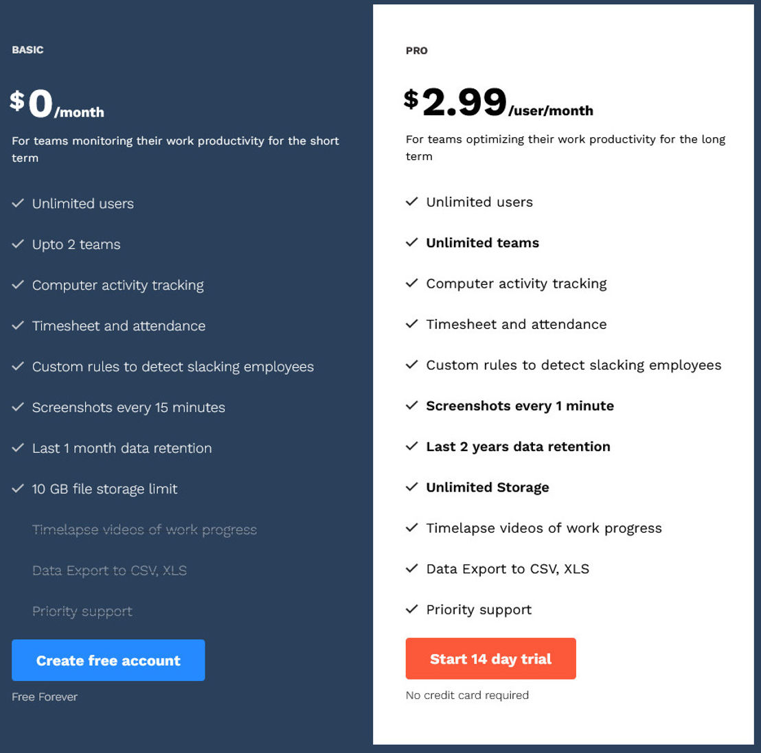 Workfolio pricing 1