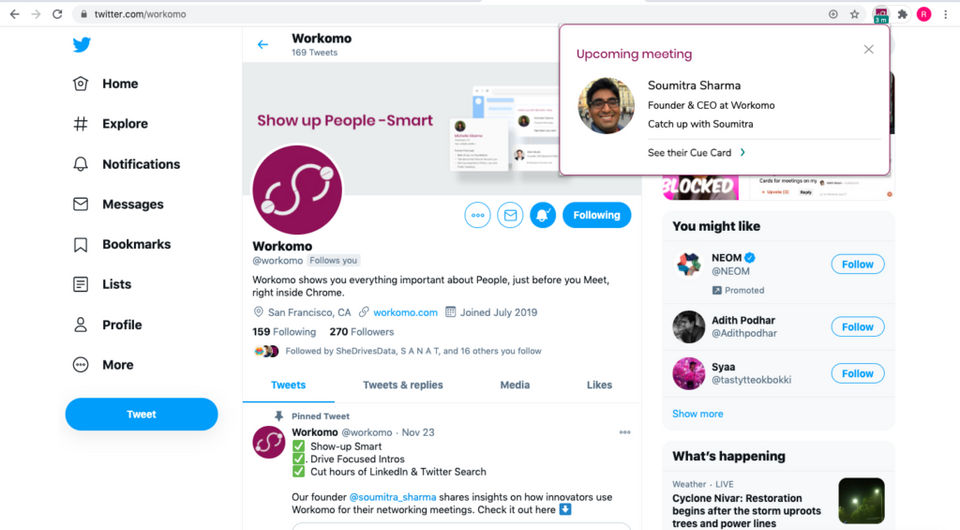 Workomo screenshot