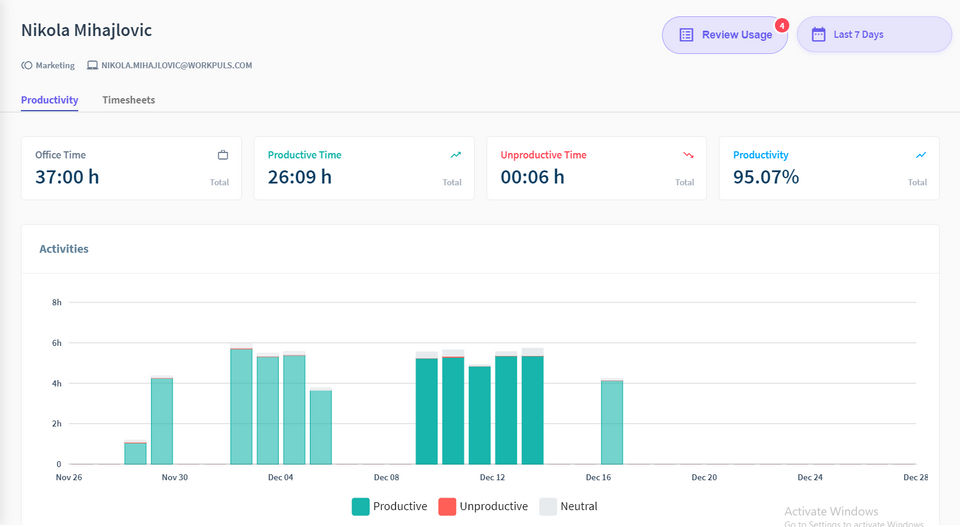 Workpuls screenshot 4