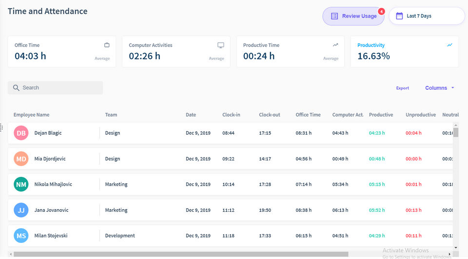 Workpuls screenshot 2
