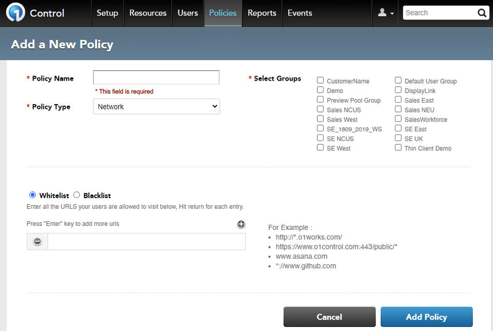Workspot screenshot